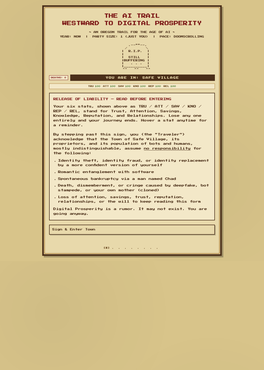 The AI Trail - Westward to Digital Prosperity screenshot